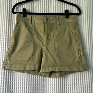 J.Crew army green chino shorts